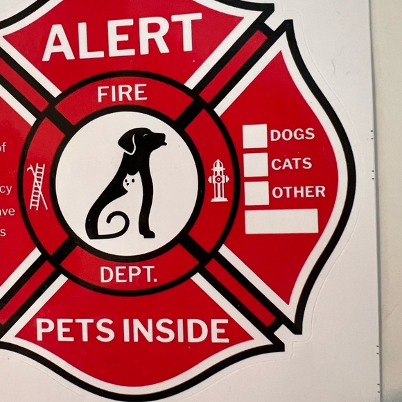 Pet Alert Fire Rescue Sticker - Picture 5 of 7